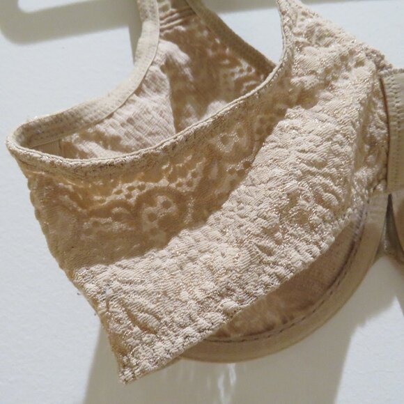 WACOAL Halo Lace Full Coverage Bra in Toast Nude Floral - Size 36D - Picture 12 of 13